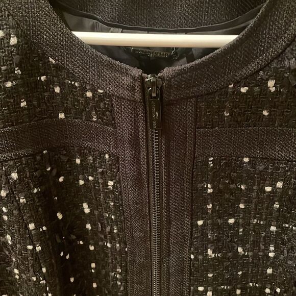 Karl Lagerfield Paris woman black and white tweed jacket - Picture 3 of 16